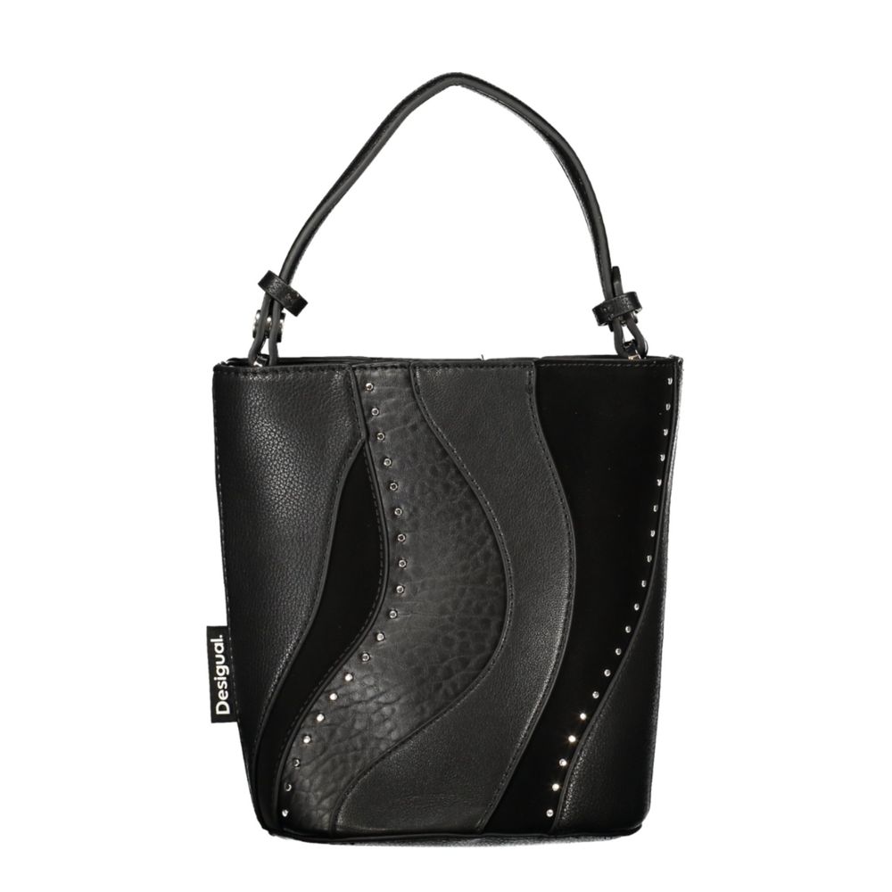 Nero Poliuretano Women's Bag with Shoulder Strap and Internal Pocket