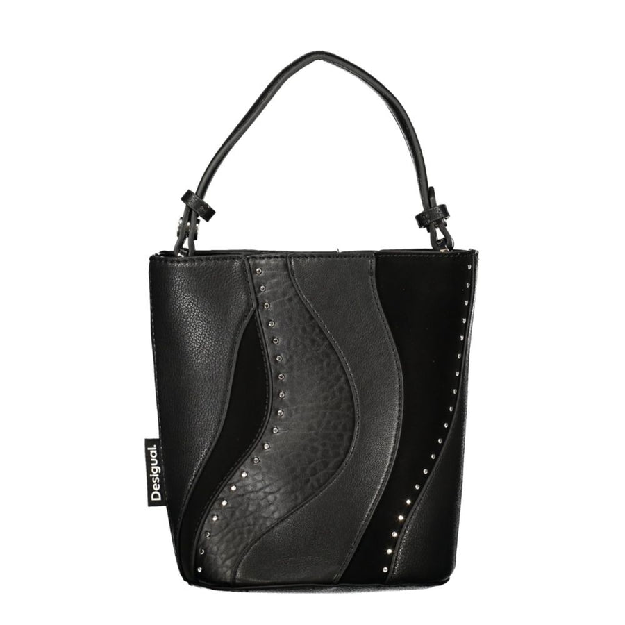 Nero Poliuretano Women's Bag with Shoulder Strap and Internal Pocket