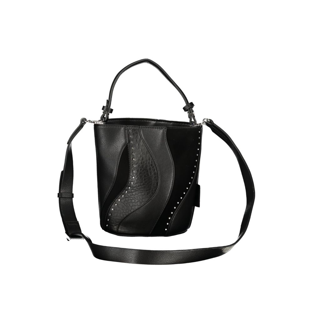 Nero Poliuretano Women's Bag with Shoulder Strap and Internal Pocket