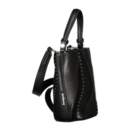 Nero Poliuretano Women's Bag with Shoulder Strap and Internal Pocket
