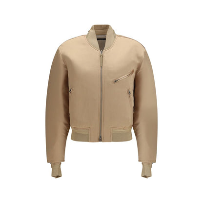Gold Satin Bomber