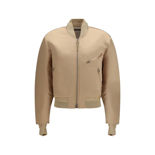 Gold Satin Bomber