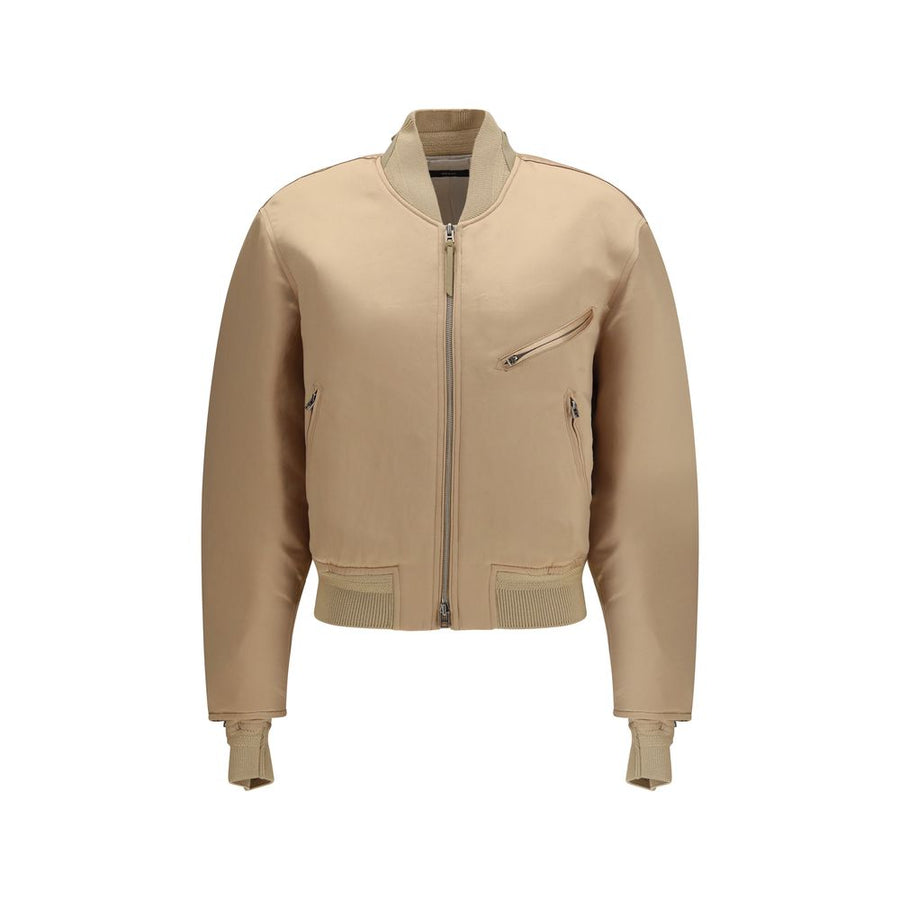 Gold Satin Bomber