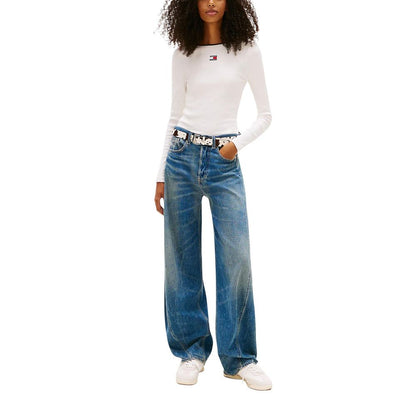 White Recycled Cotton Long Sleeve T-Shirt