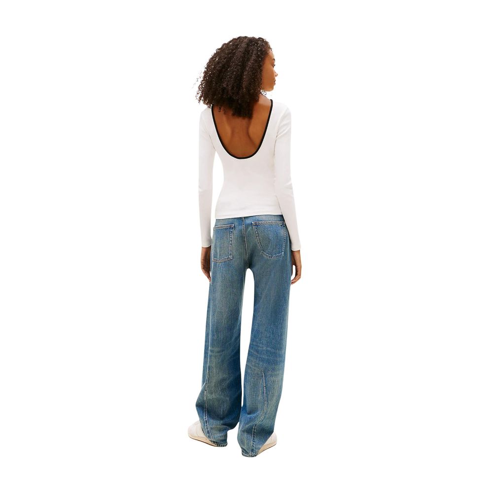 White Recycled Cotton Long Sleeve T-Shirt