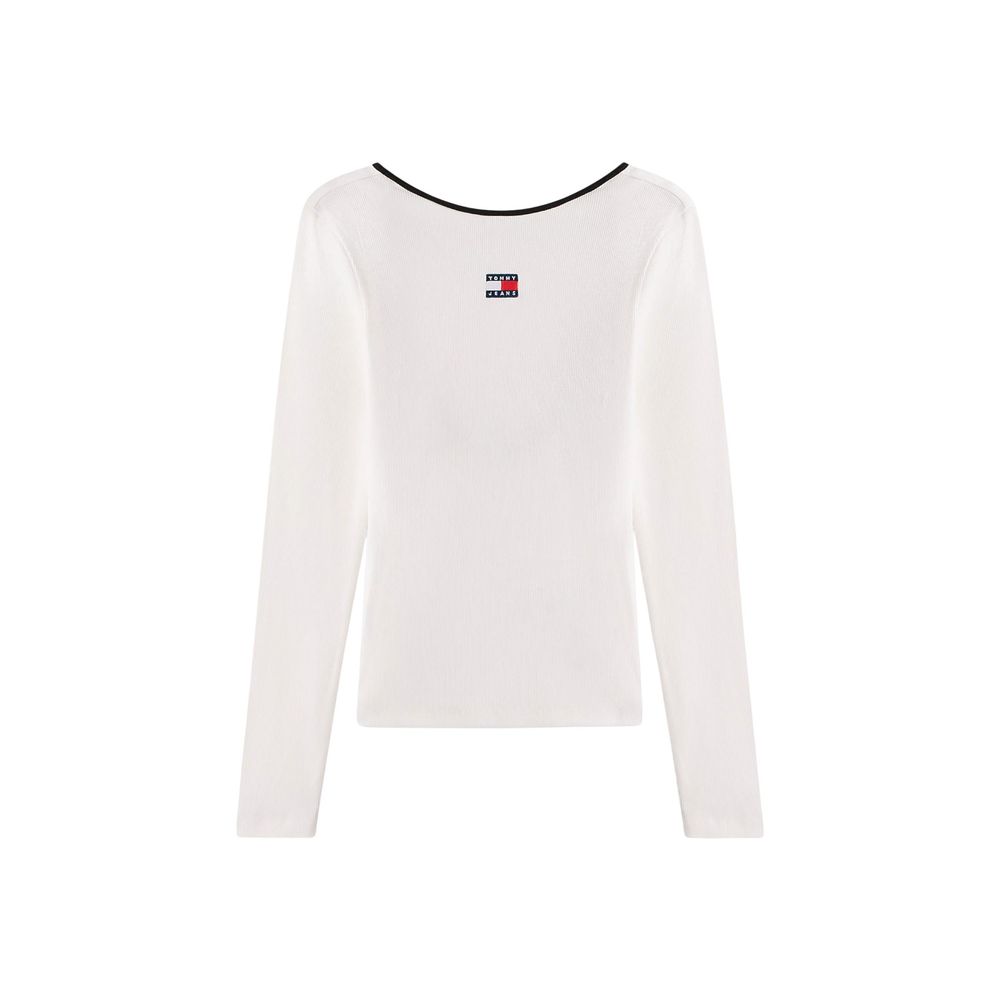 White Recycled Cotton Long Sleeve T-Shirt