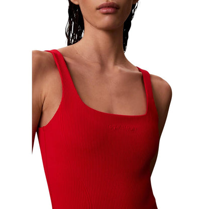 Red Polyamide One-Piece Swimsuit