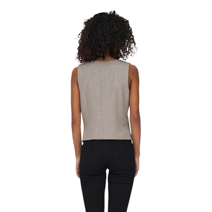 Beige Polyester Waistcoat