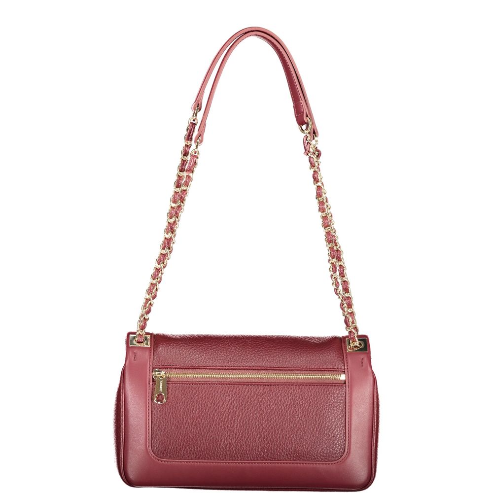 Red Polyurethane Women's Bag