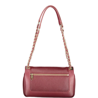 Red Polyurethane Women's Bag