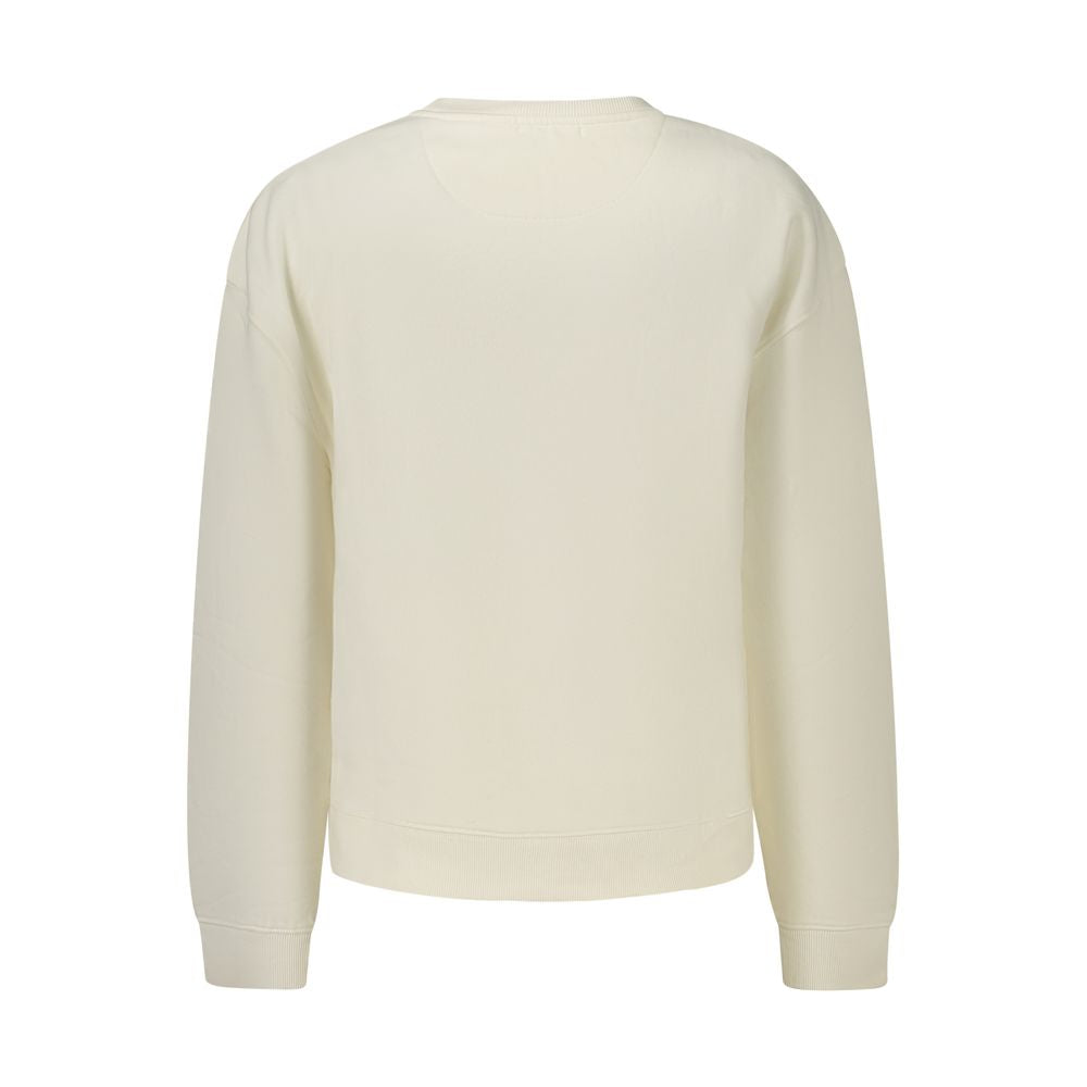 White Cotton Blend Women's Sweatshirt