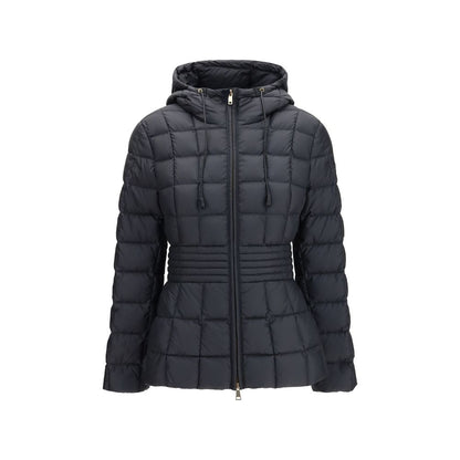 Black Polyester Full-Length Jacket