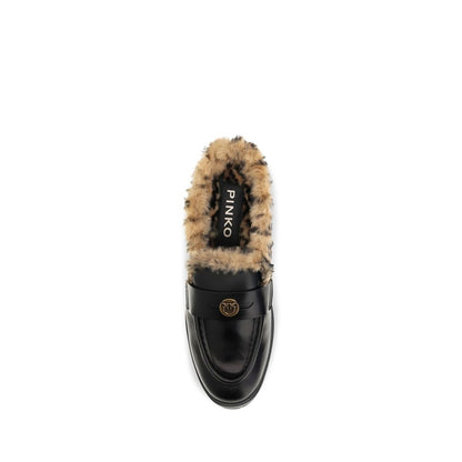 Black Calf Leather Bos Taurus Mules