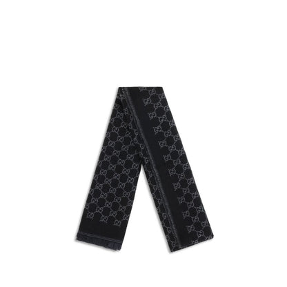 Black Wool Oves Aries Foulard
