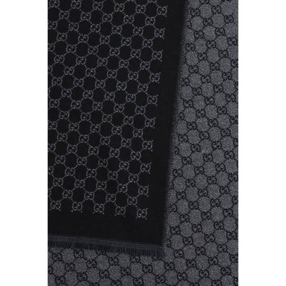 Black Wool Oves Aries Foulard