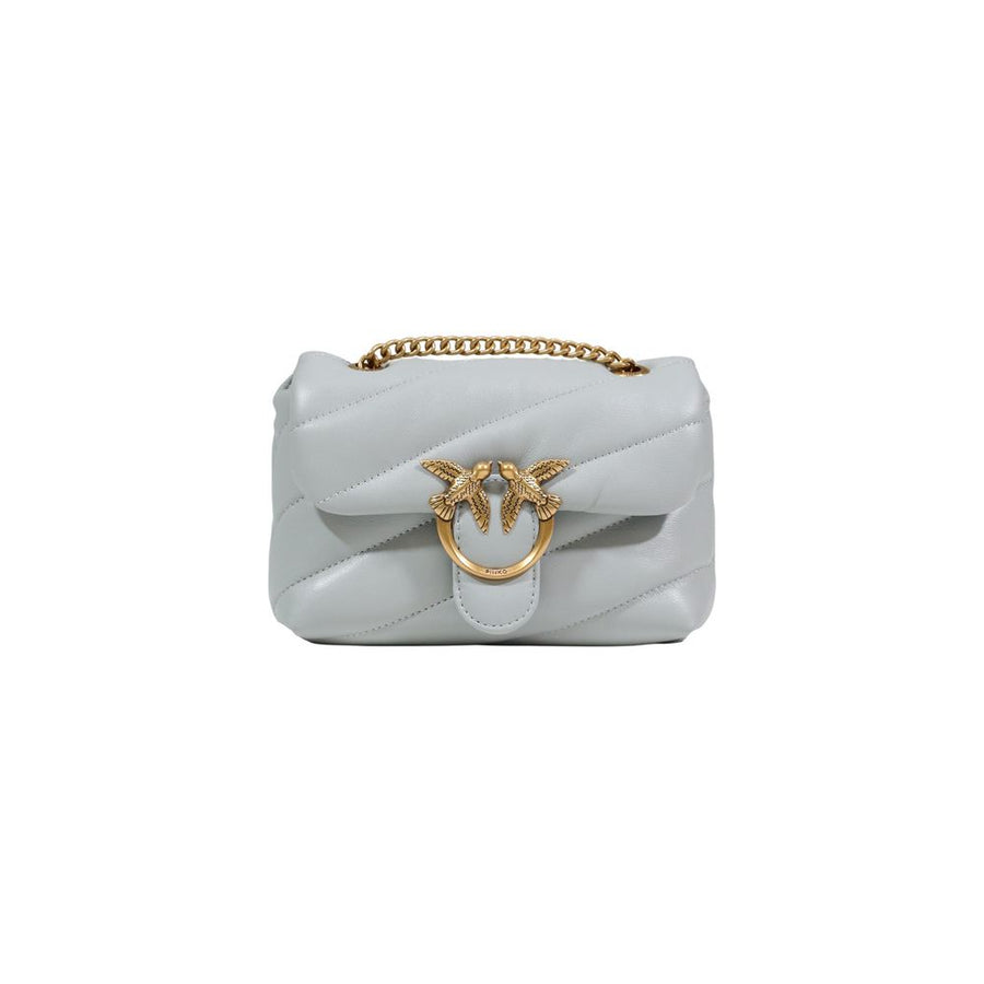 Gray Leather Handbag