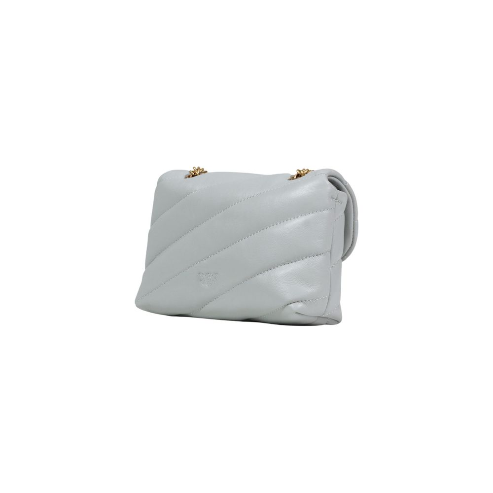 Gray Leather Handbag