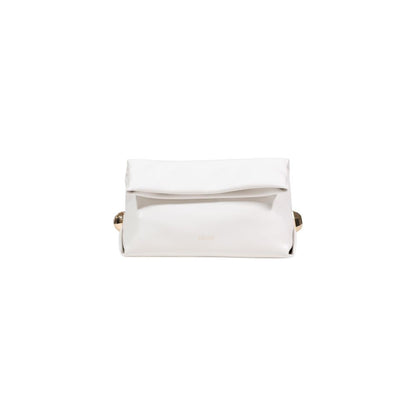 Cream Polyethylene Clutch Bag