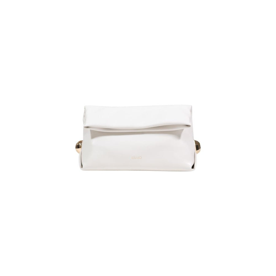 Cream Polyethylene Clutch Bag