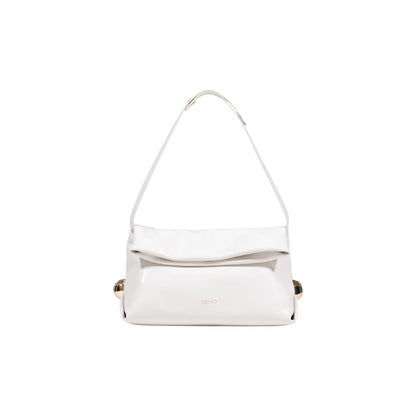 Cream Polyethylene Clutch Bag
