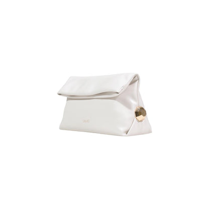 Cream Polyethylene Clutch Bag