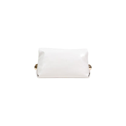 Cream Polyethylene Clutch Bag