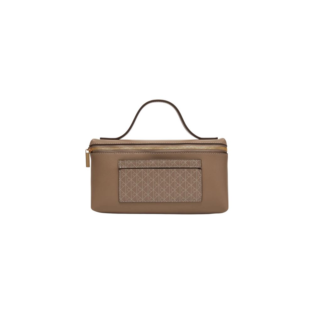 Beige Polyethylene Clutch Bag