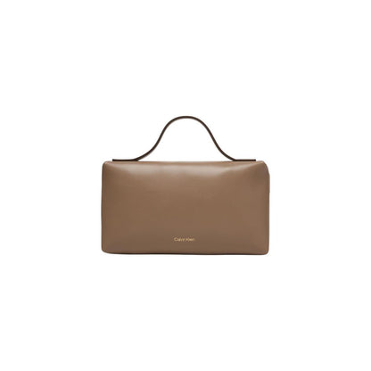 Beige Polyethylene Clutch Bag