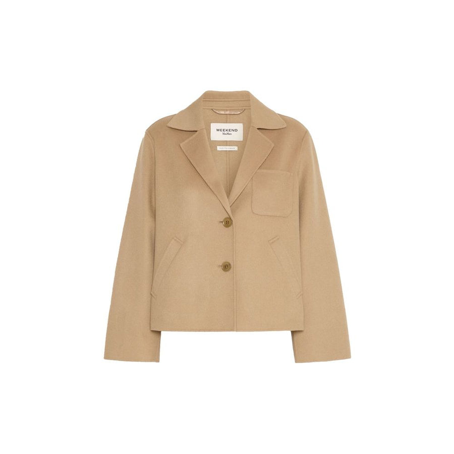 Brown Polyamide Full-Length Jacket