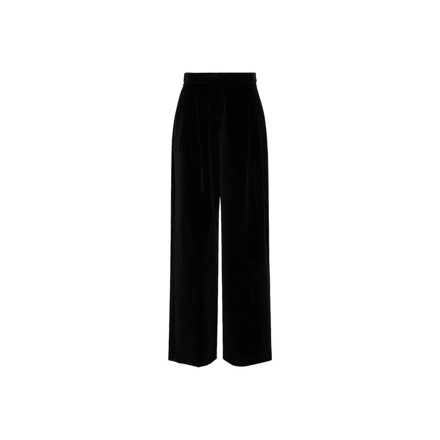 Black Cotton Casual Pants