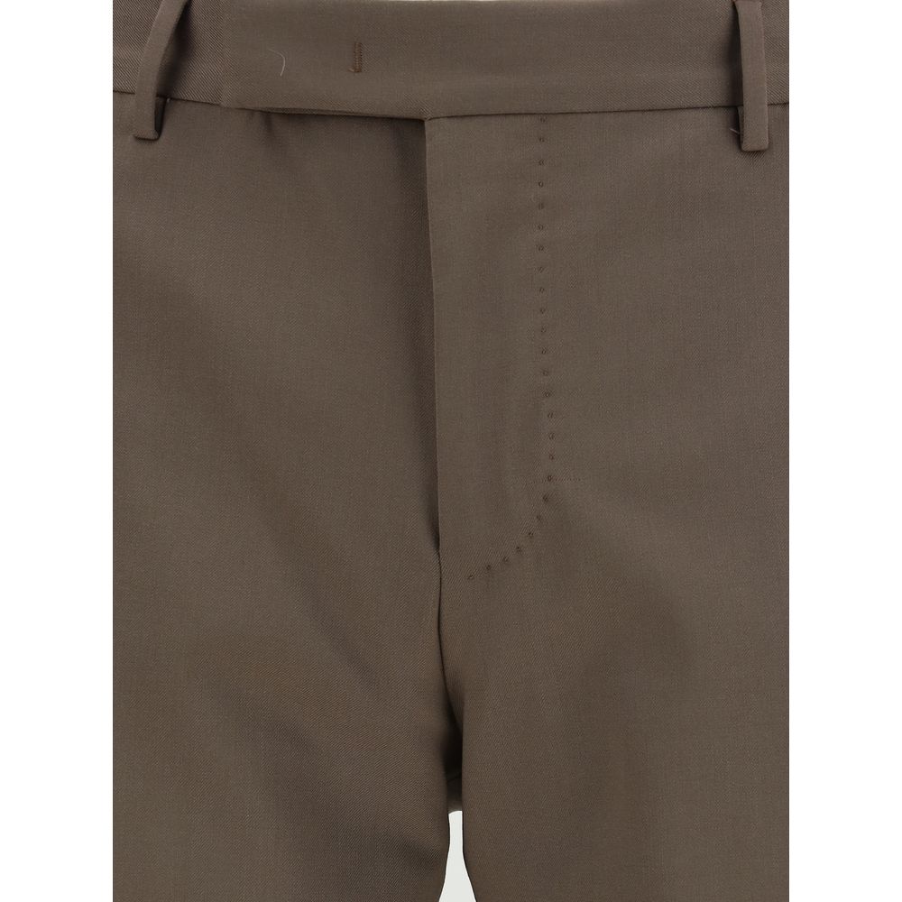 Brown Wool Oves Aries Dress Pants