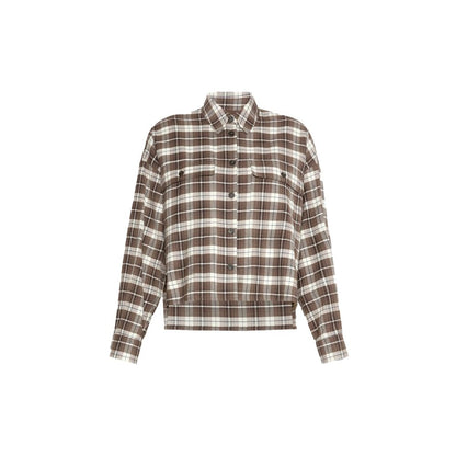 Brown Cotton Dress Shirt