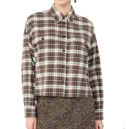 Brown Cotton Dress Shirt
