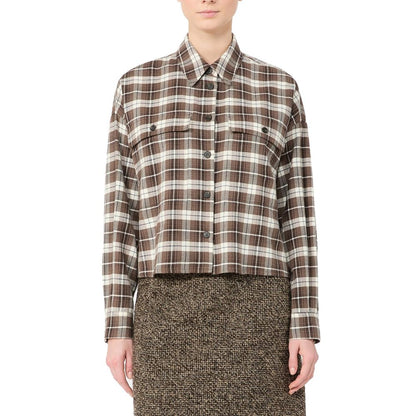 Brown Cotton Dress Shirt