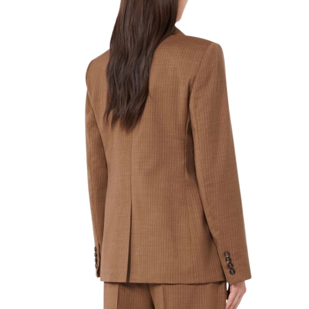 Brown Virgin Wool Blazer