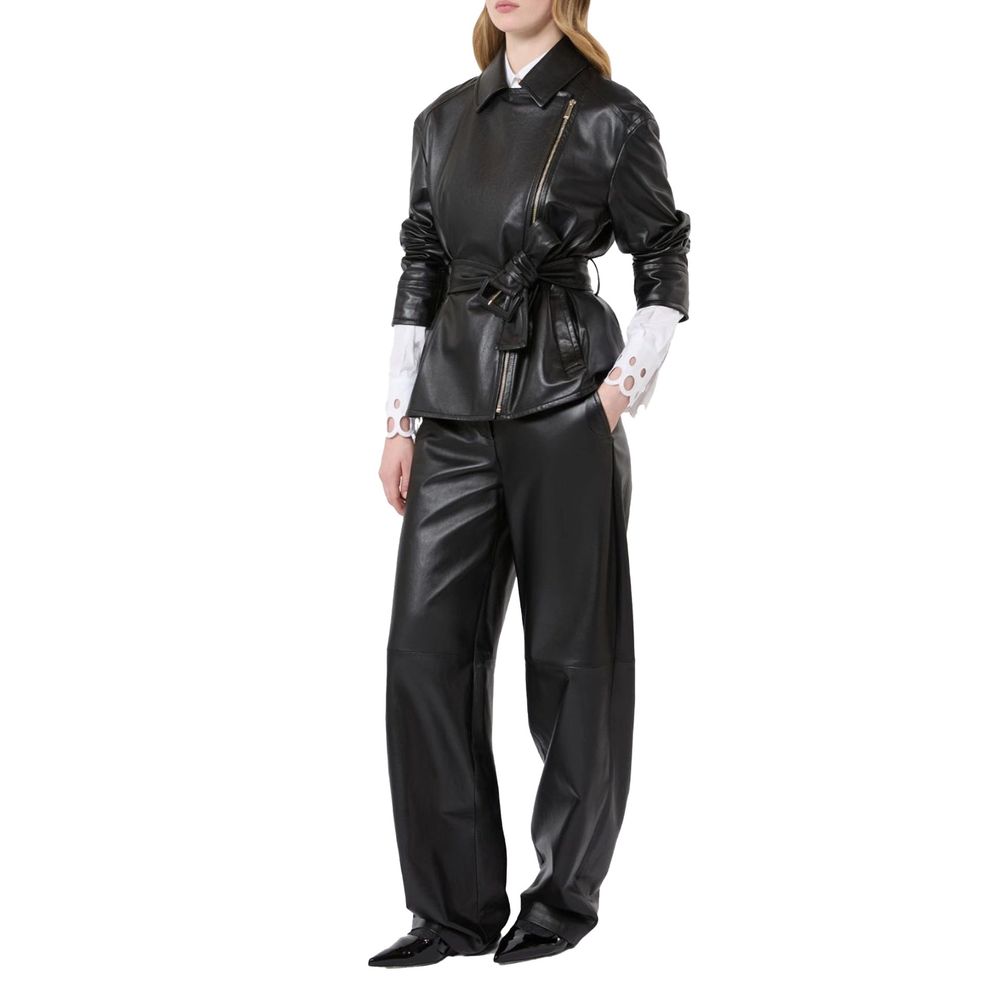 Black Lambskin Leather Jacket