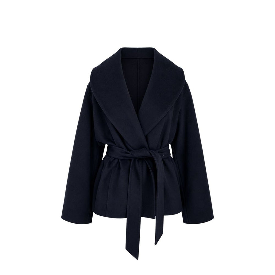 Blue Virgin Wool Coat