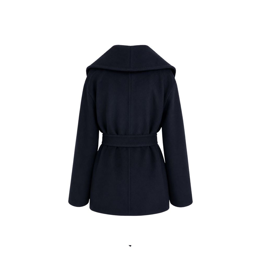 Blue Virgin Wool Coat