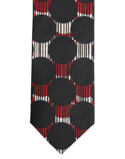 Multicolor Cotton Geometric Adjustable Tied Necktie Tie