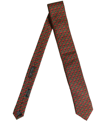 Multicolor Chili Peppers Silk Adjustable Tied Necktie Tie