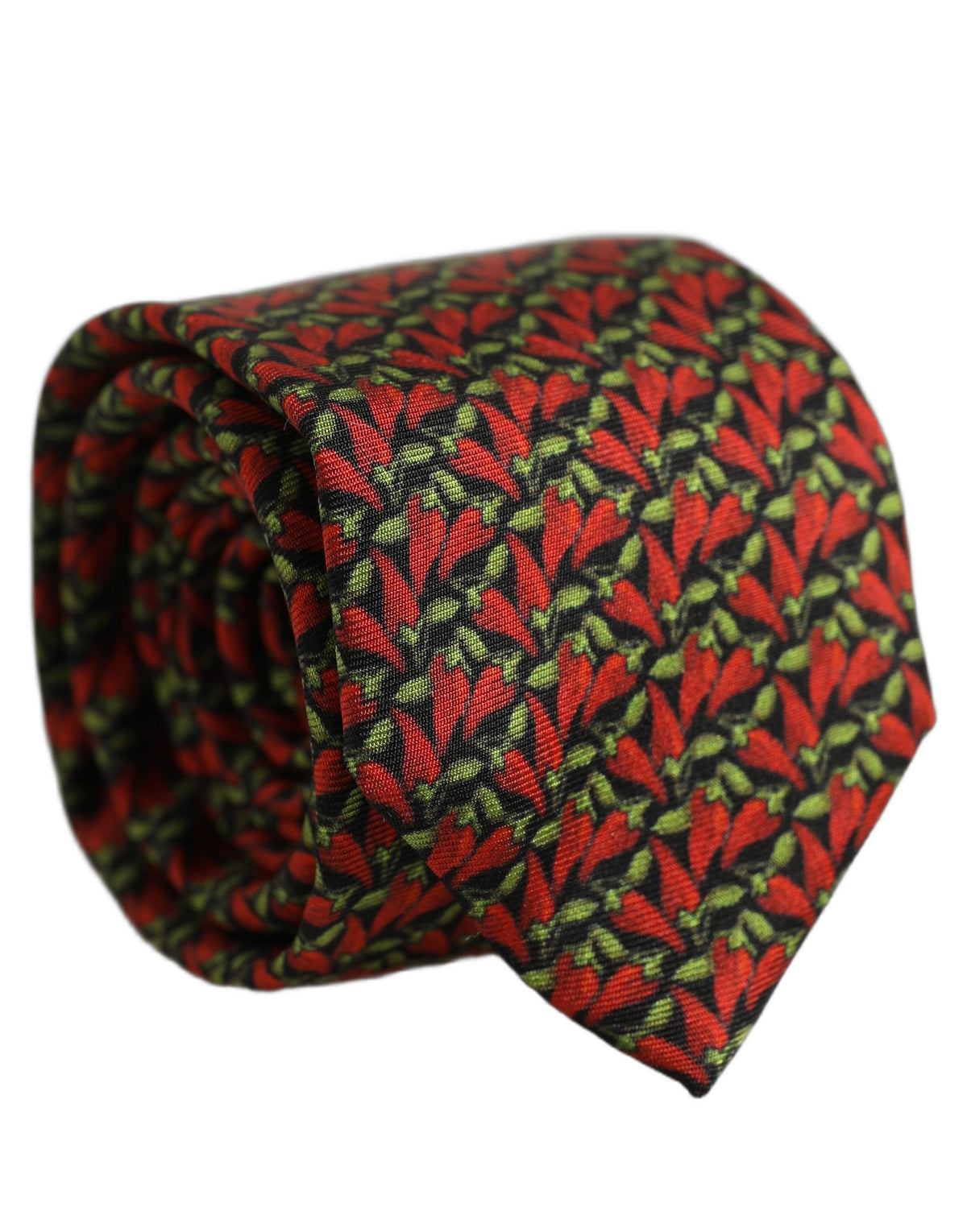 Multicolor Chili Peppers Silk Adjustable Tied Necktie Tie