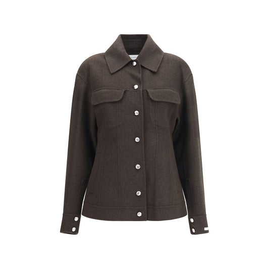 Brown Wool Oves Aries Full-Length Jacket