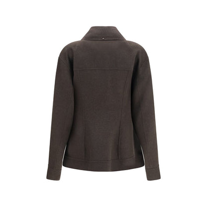 Brown Wool Oves Aries Full-Length Jacket