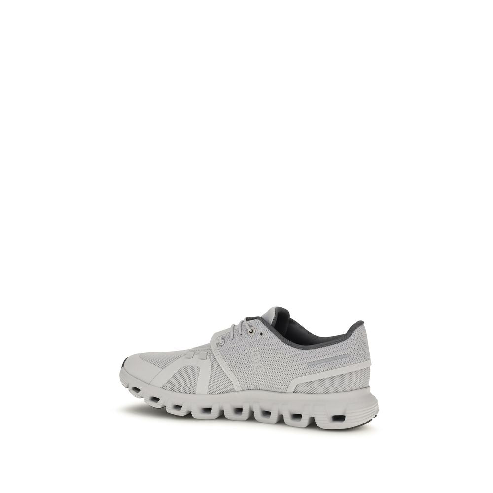 Gray Polyester Athletic Sneakers