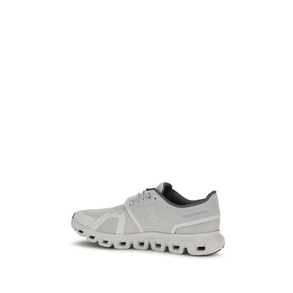 Gray Polyester Athletic Sneakers