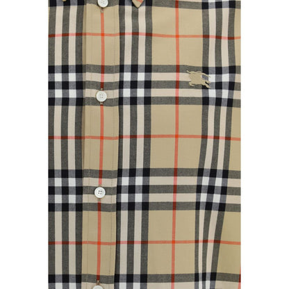 Beige Cotton Pattern Shirt