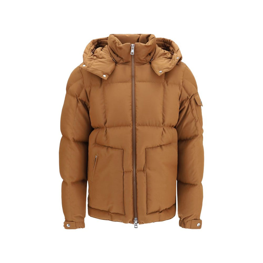 Brown Polyester Full-Length Jacket