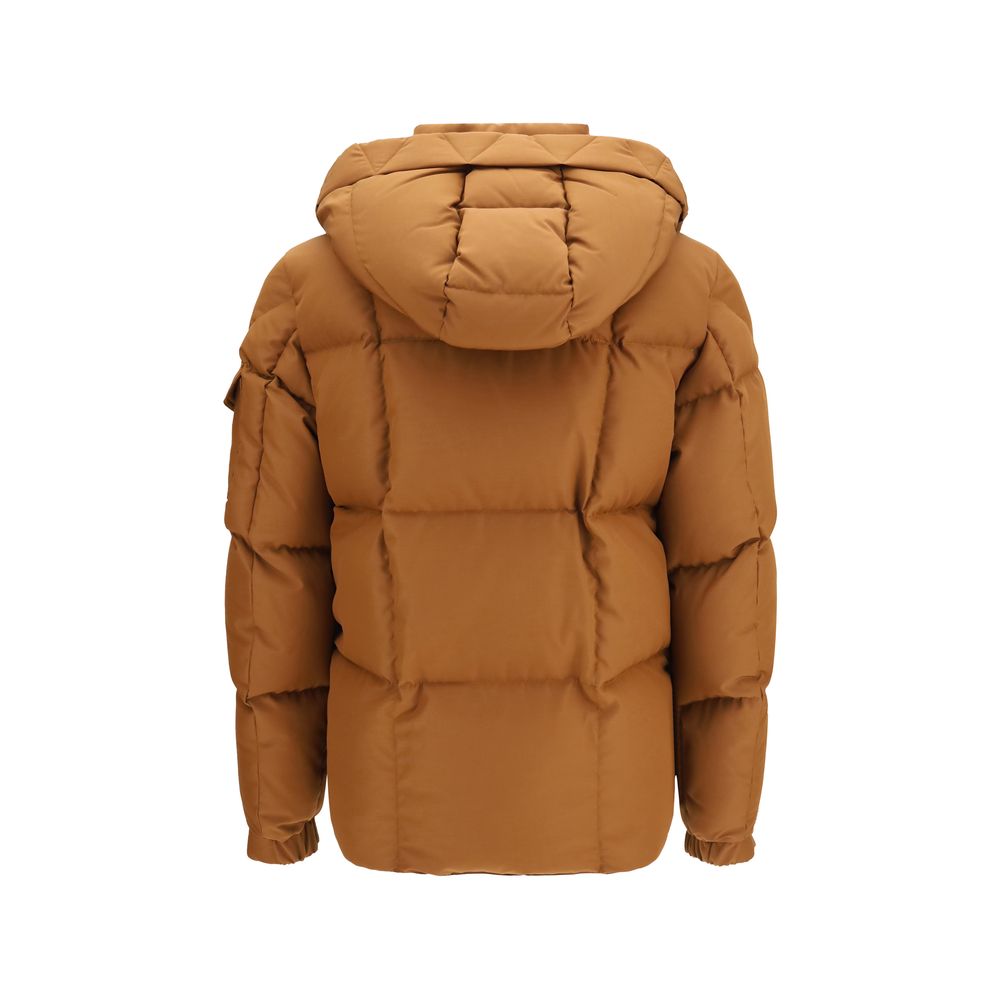 Brown Polyester Full-Length Jacket
