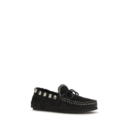 Black Calf Leather Bos Taurus Slip-On Loafers