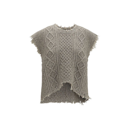 Beige Wool Oves Aries Sleeveles Sweater